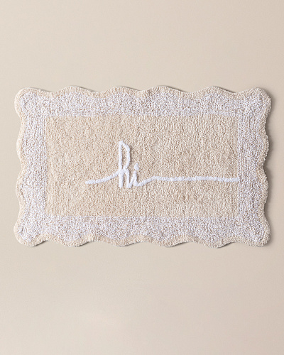 Коврик для ванной Gordes 50x80 см. - бежевый / белый