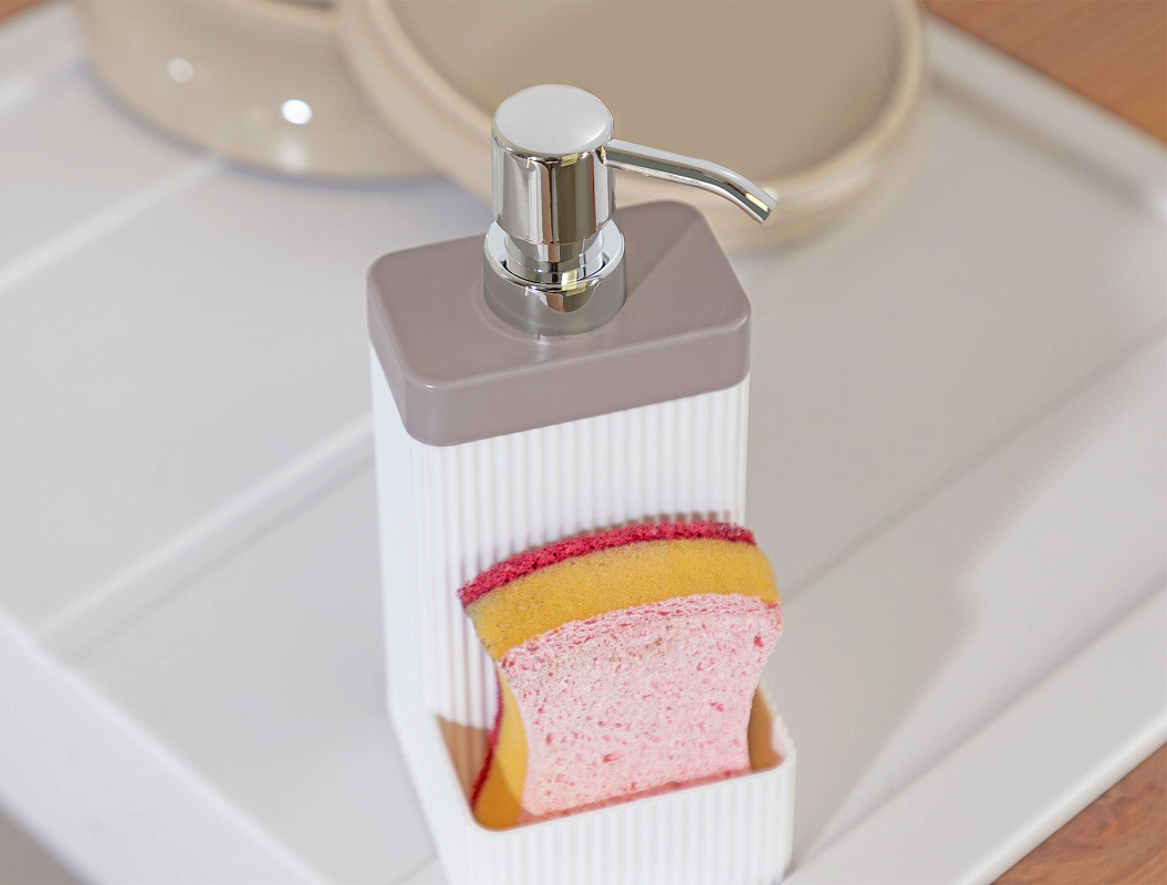 Пластиковый диспенсер для жидкого мыла Marais экрю