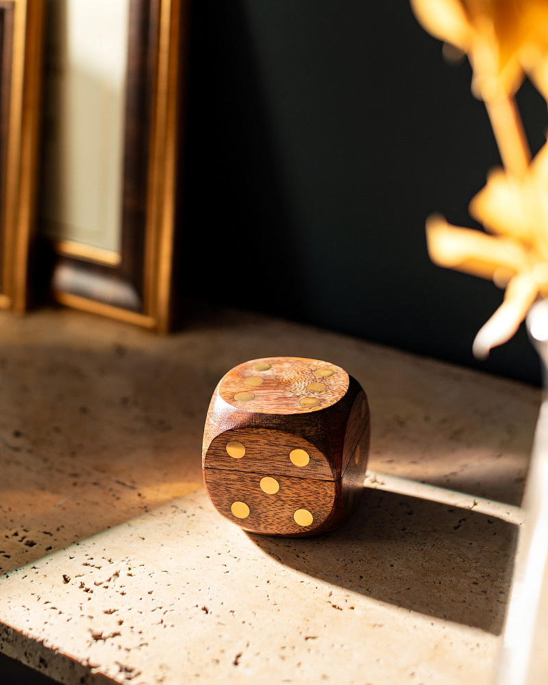 Шкатулка Voleta 6x6x6 см. - коричневая