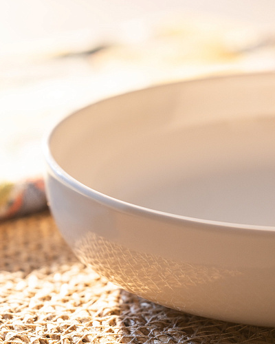 Глубокая тарелка Grasse 20 см. - кремовая