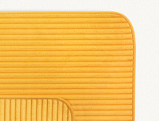 Набор ковриков для ванной Mathilda из 2 шт., 60x100+50x60 см. - желтый