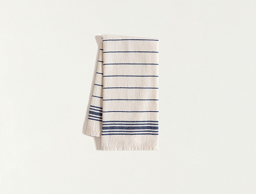 Полотенце кухонное Linda 40x60см - экрю/темно-синий