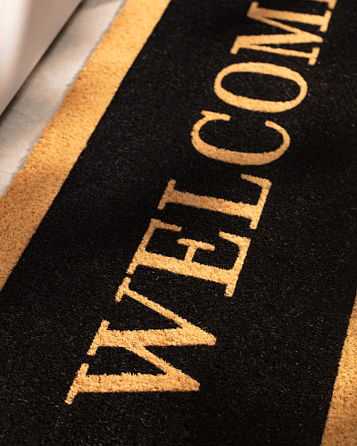 Придверный коврик Provence 45x100 см. - горчичный / черный
