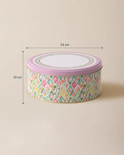 Круглая коробка Collin 24x10см. - разноцветная