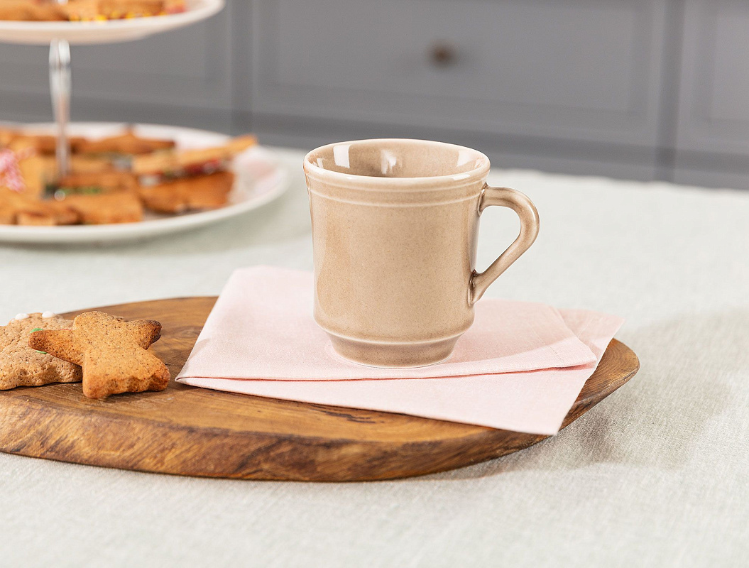 Фарфоровая кружка Beaute 185 мл - теплый-бежевый