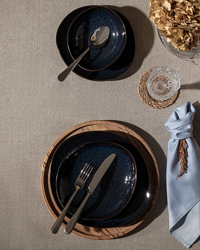 Столовый сервиз Charlotte из 24 шт. - темно-синий