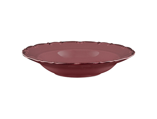 Тарелка фарфоровая Bastien 21 см - красная