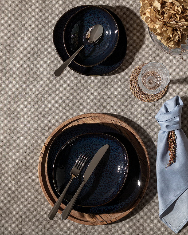 Столовый сервиз Charlotte из 24 шт. - темно-синий