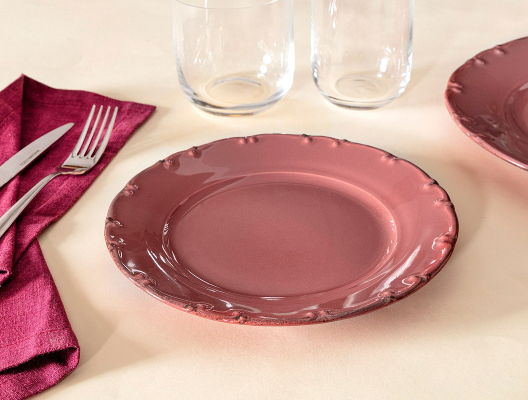 Тарелка для десерта Reve Bastien 19 см - красная