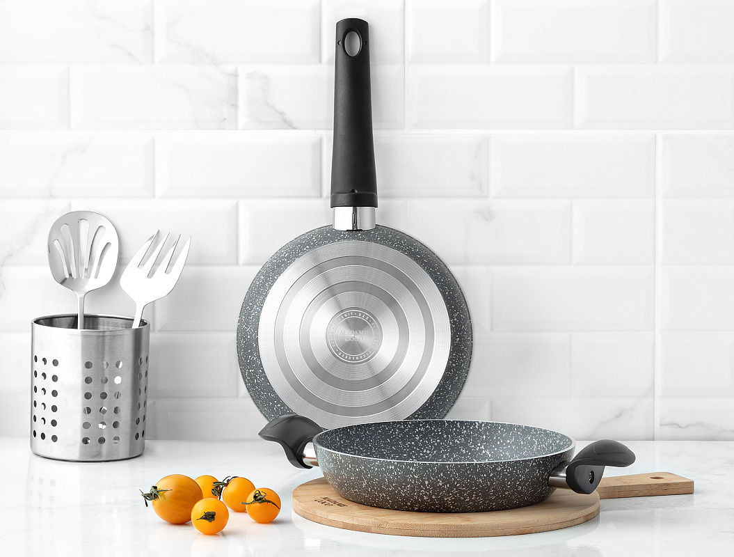 Набор сковородок Gordes Granite Look из 2 шт., 20-26 см. - алюминий
