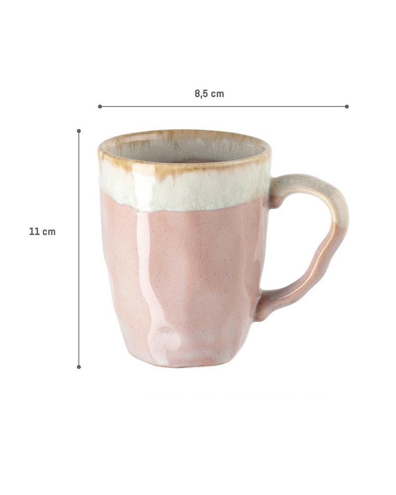 Кружка Belford 400 мл., 8.5x8.5x11 см. - пудровая