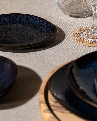 Столовый сервиз Charlotte из 24 шт. - темно-синий