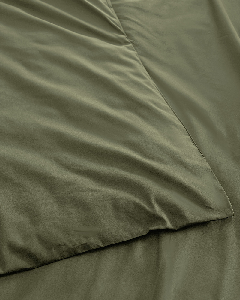 Двуспальный пододеяльник Manon Ranforce Plain 200x220 см. - хаки