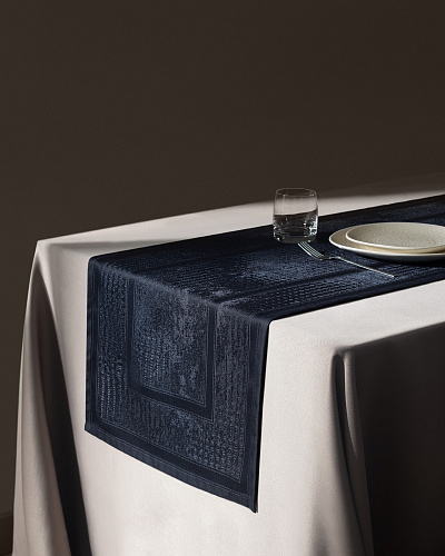 Дорожка на стол Clarice 45x160 см. - темно-синяя