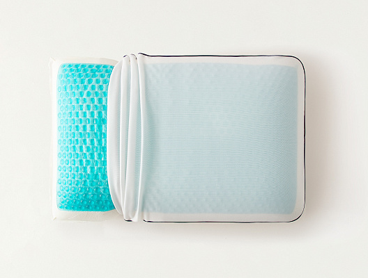 Подушка Fuchsia Visco гипоаллергенная с охлаждающим гелем 60х40 см, - вискоэластик