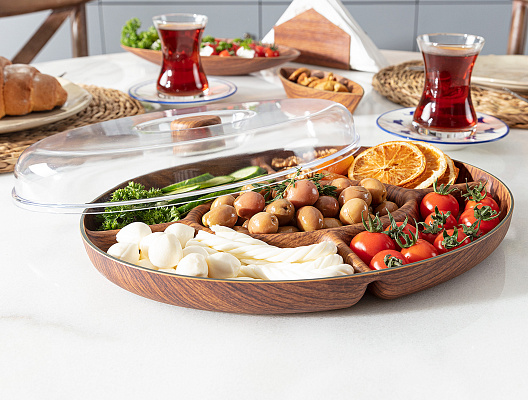 Чаша Angers из пяти секций 23,5x31x6,5 см. - Светло-коричневый