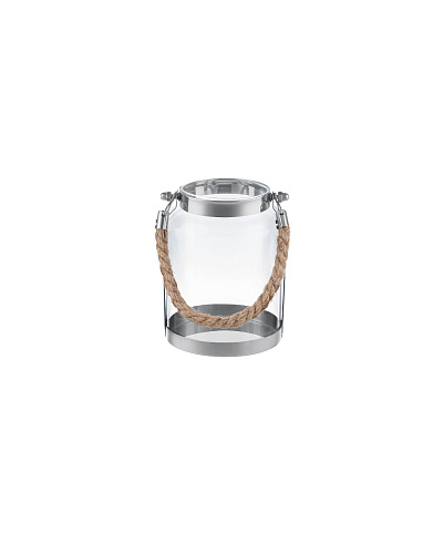Подсвечник Manon 12,5x12,5x15 см, - стекло, нержавеющая сталь