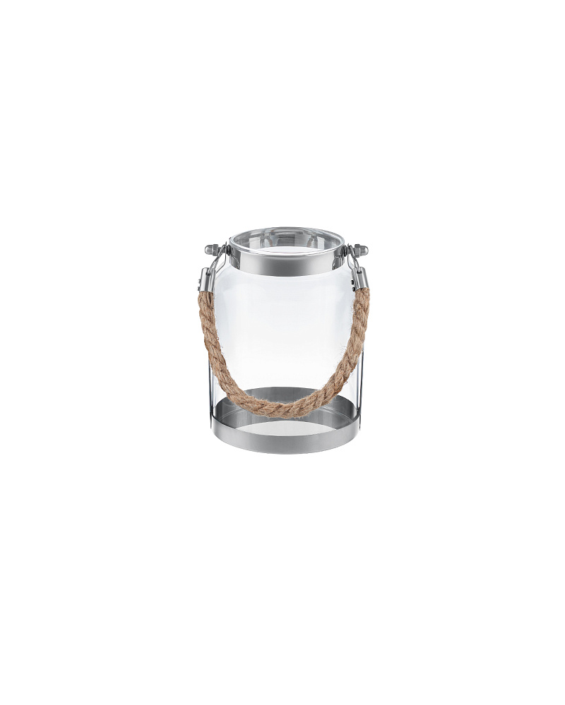 Подсвечник Manon 12,5x12,5x15 см, - стекло, нержавеющая сталь