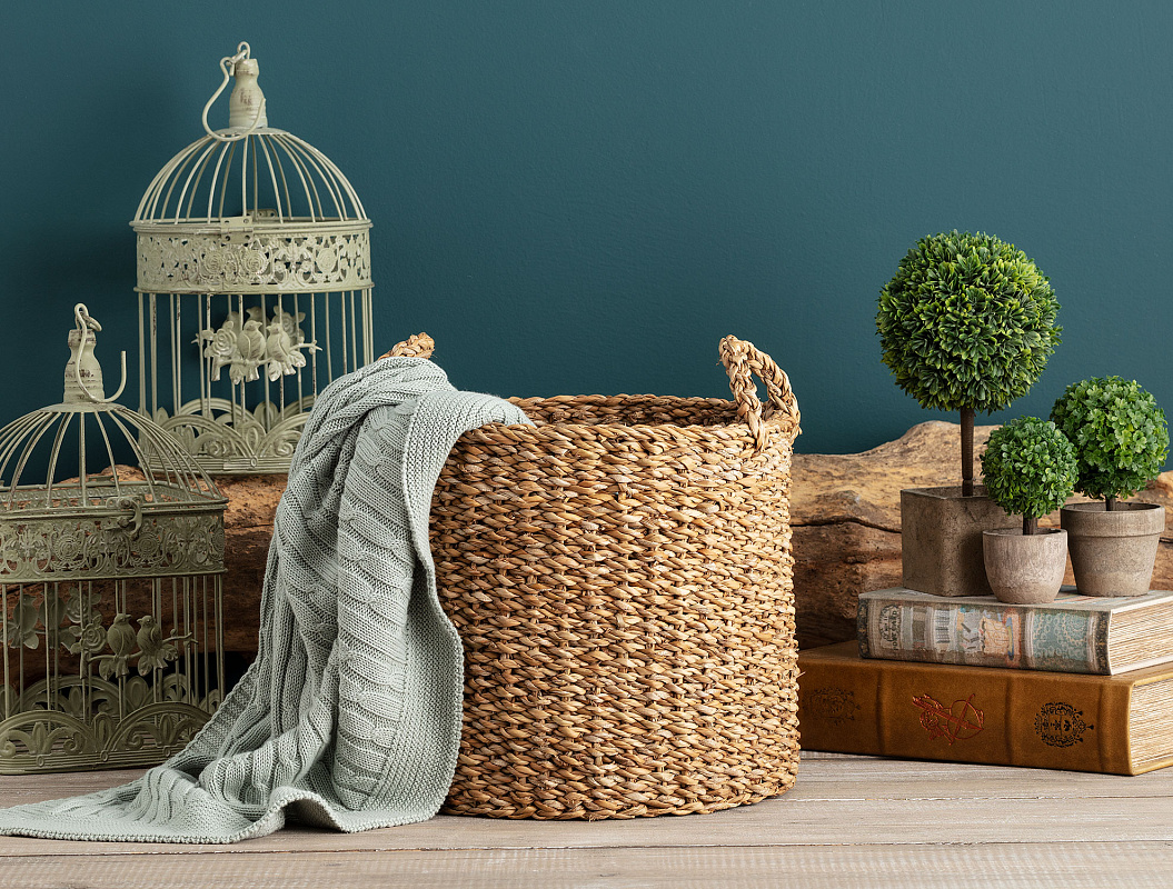 Плетенная корзина с ручками Ciana 32x27 см