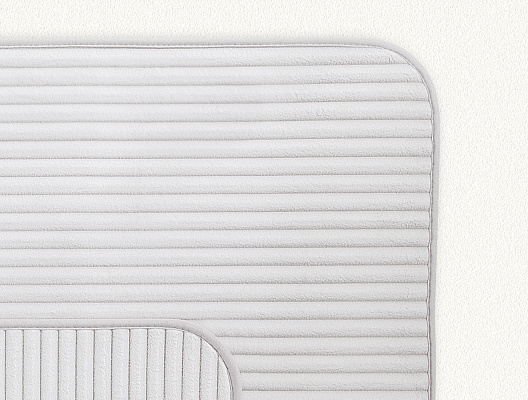 Набор ковриков для ванной Mathilda из 2 шт., 60x100+50x60 см. - светло-серый