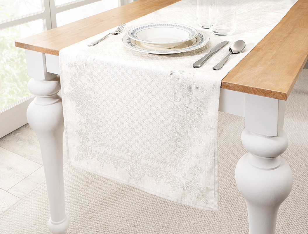 Дорожка на стол Valerıe 45x160 см. - экрю