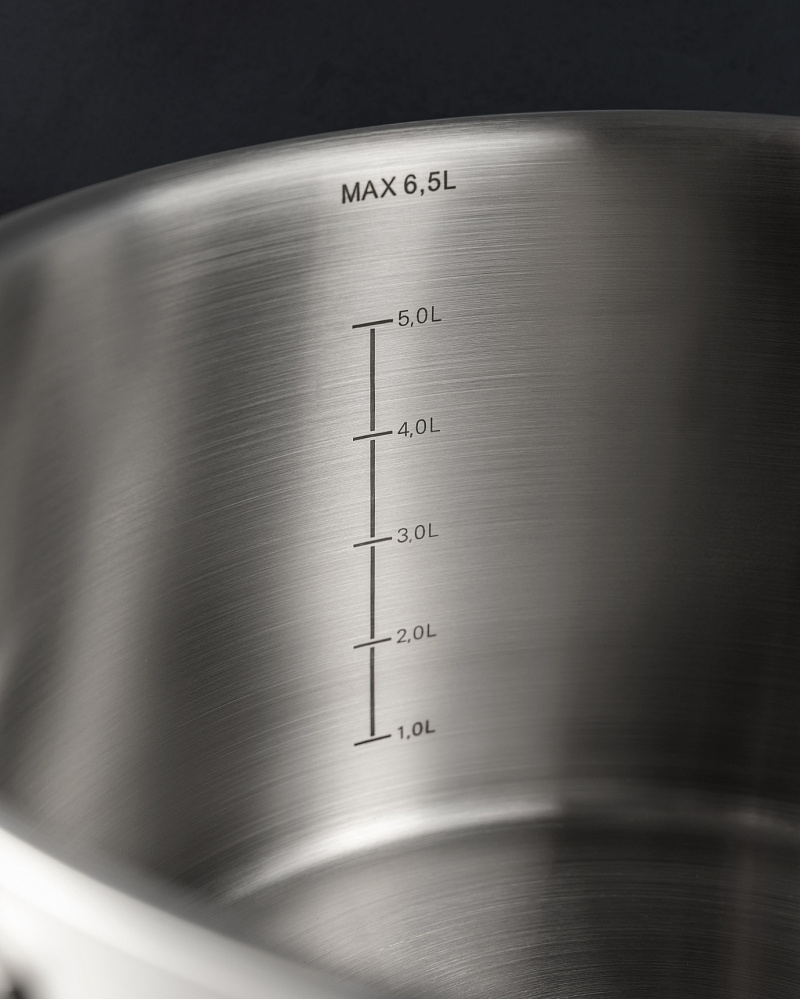 Кастрюля Raye с крышкой 24x14,5 см. - нержавеющая сталь