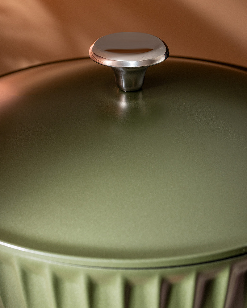 Кастрюля Freya с крышкой и силиконовыми съемными ручками 4,2 л., - алюминий