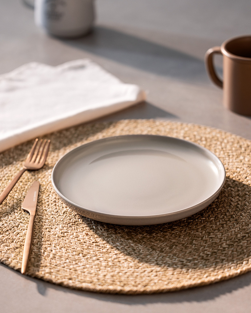 Тарелка Grasse 19 см. - серая