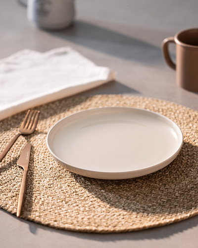 Тарелка Grasse 19 см. - кремовая