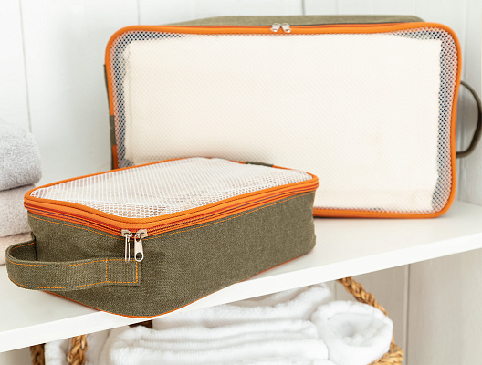 Набор сумок для хранения Clarita из 2 шт. - хаки