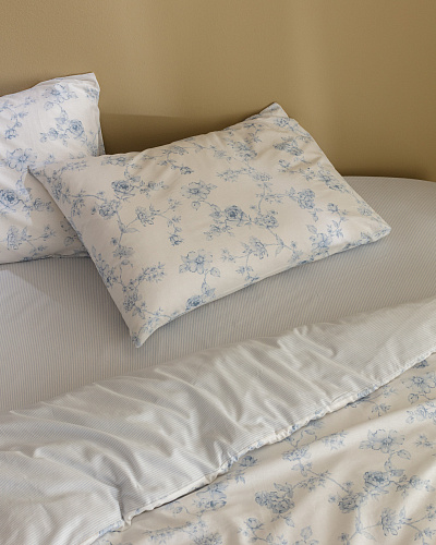 Комплект постельного белья двуспальный Tiny с принтом 160x200 см, хлопок