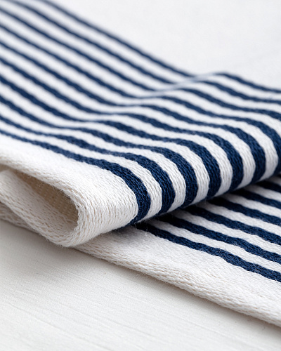 Дорожка на стол Estelle 40x120 см. - белый / синий