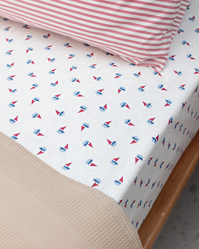 Комплект постельного белья двуспальный Mathilda с вафельным покрывалом 240x260 см, - хлопок, лиоцелл