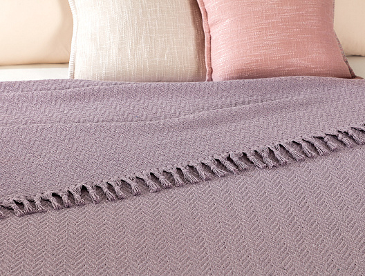 Покрывало двуспальное Stephane 220x240 см. - лиловое