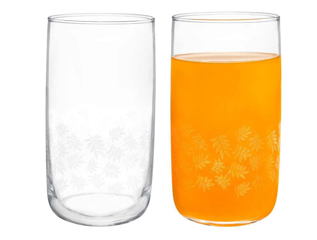 Набор стеклянных стаканов для напитков Musette-White из 4 шт., 365мл