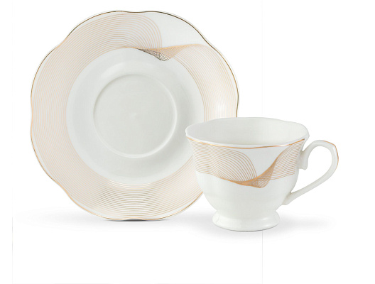 Кофейный набор фарфоровый Piquant из 4 чашек, 100мл - белый