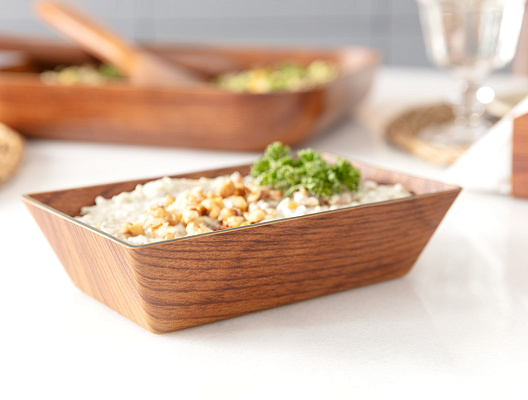 Сервировочная тарелка Pavia 11x17x4,5 см. - коричневая