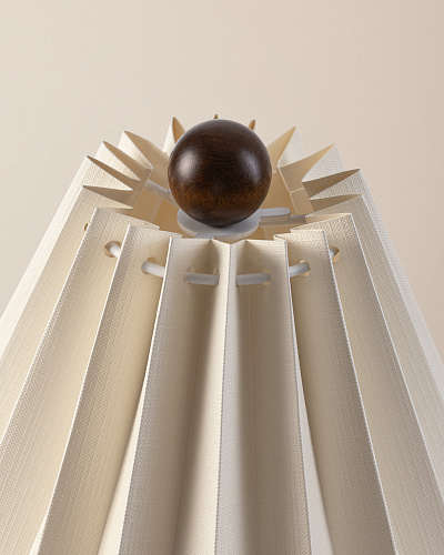 Абажур Charlotte 35x21x21 см. - бежевый / коричневый