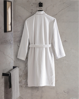 Халат банный Piano унисекс L-XL р. - белый