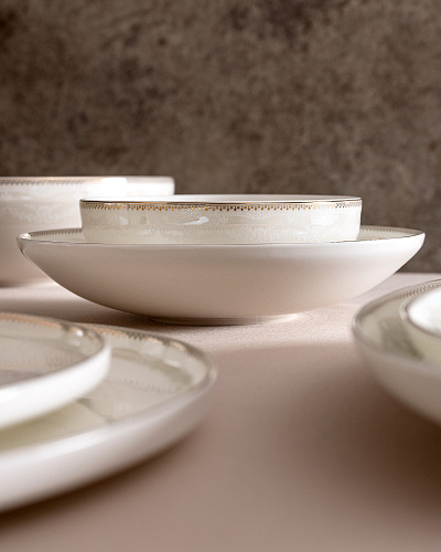 Столовый сервиз Marte из 56 предметов, - фарфор