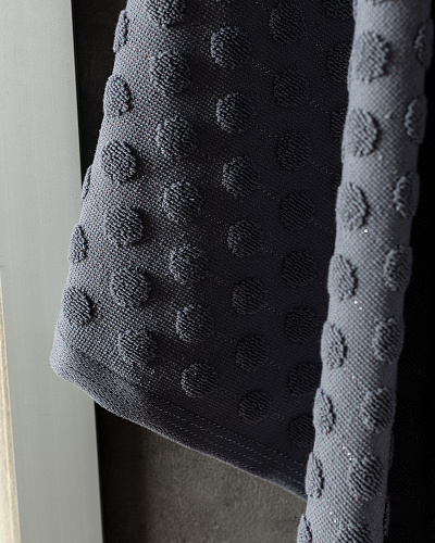Банное полотенце Polka Dot 70x140 см. - темно-голубое