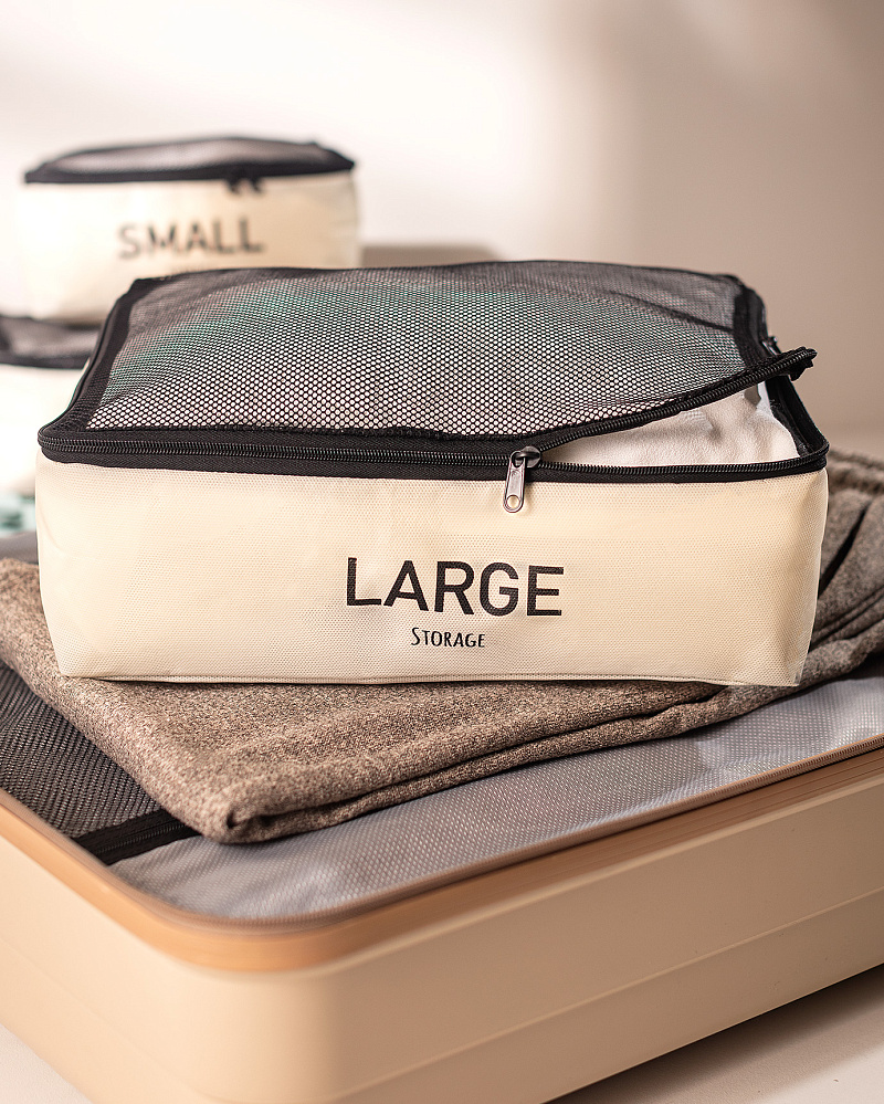 Органайзер для чемодана Eva 36x28x13 см. - кремовый