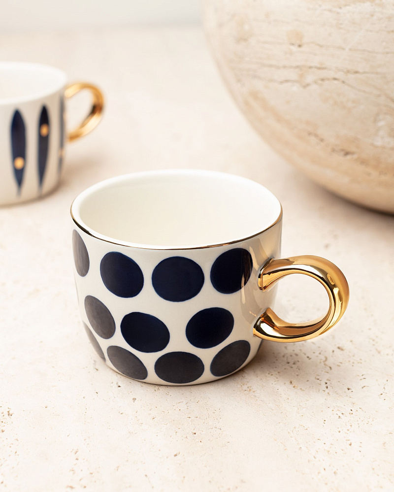 Кружка Point 9x13x7,5 см., 400 мл. - белая / синяя