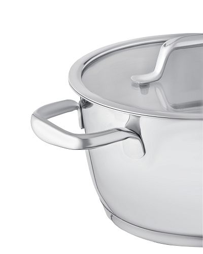Набор кастрюль Nova из 4 шт., 16-22 см. - серебристый