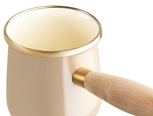 Турка Bonneville с деревянной ручкой 20x9 см, эмаль