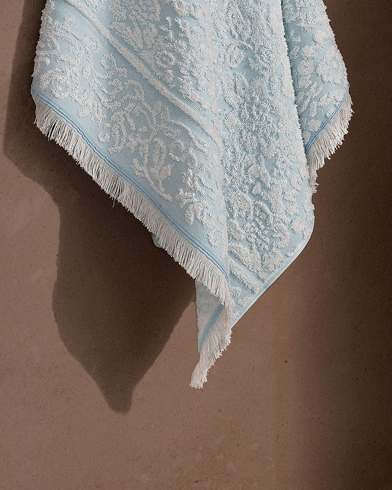 Банное полотенце Maynard 70х140см - белое/голубое