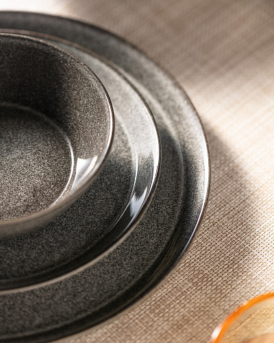 Столовый сервиз Bondy из 24 шт. - темно-серый