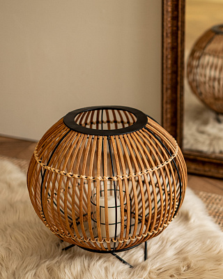 Подсвечник Corinne Lantern 38x38x36 см - бежевый