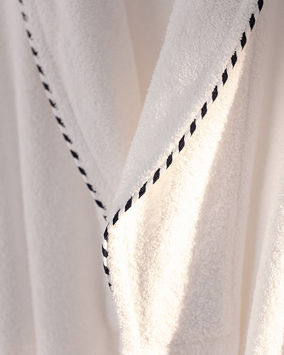 Набор банный унисекс халат и полотенце Jack 2 шт., L-XL р., 50x90 см. - белый