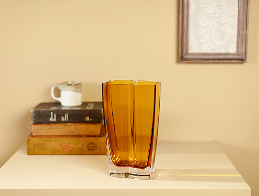 Ваза ручной работы Lıllebonne 17x30 см. - золотистая